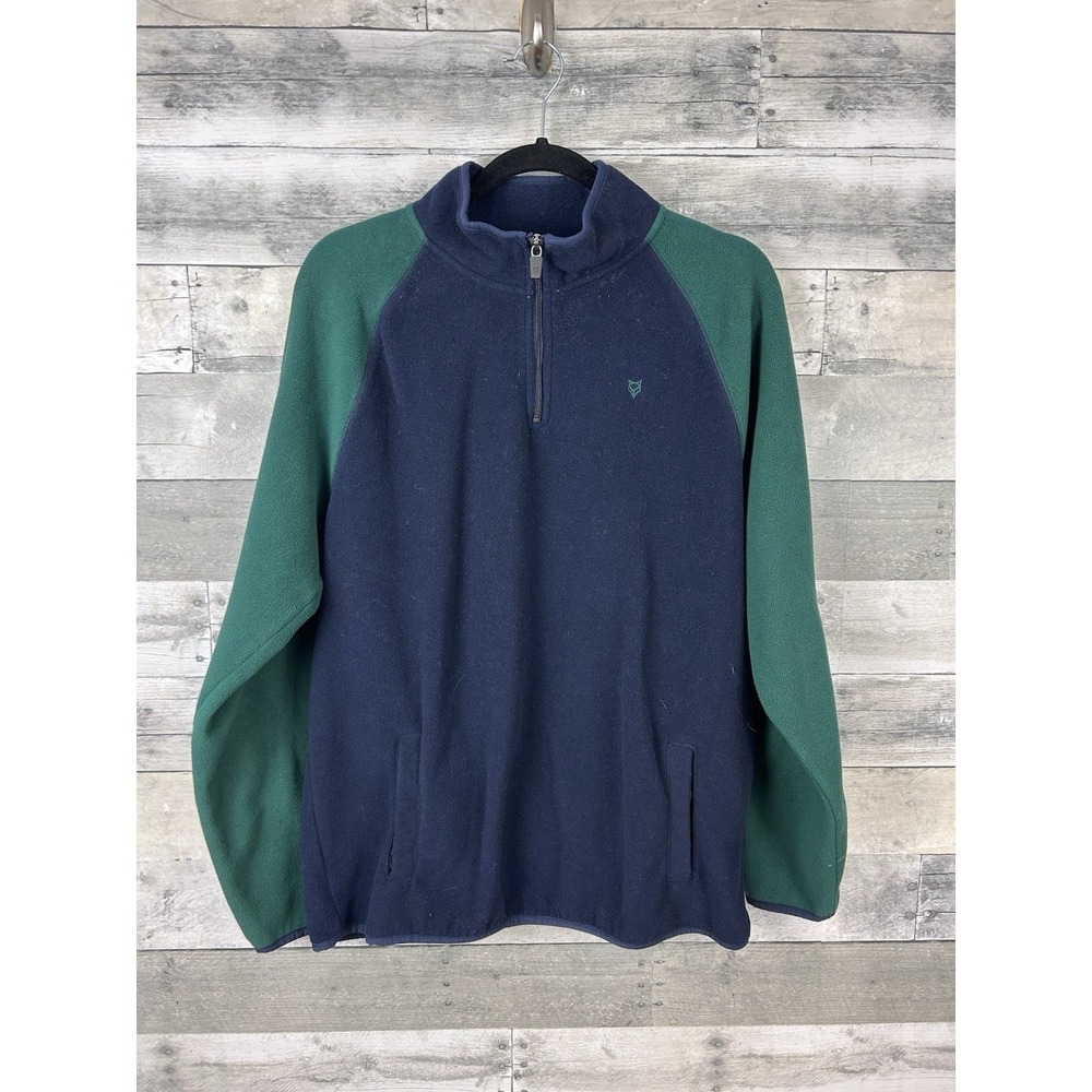 Prince & Fox Men's 1/4 Zip 2 Tone Large Pull Over